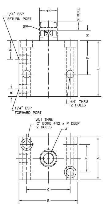 Compact Block Cylinder Dimension