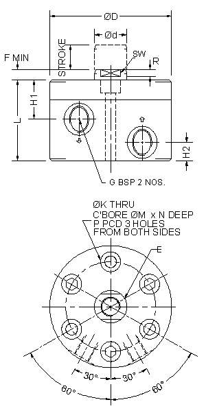 compact cylinder drawing