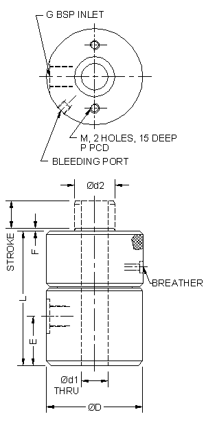 Threaded Body Cylinder Dimension