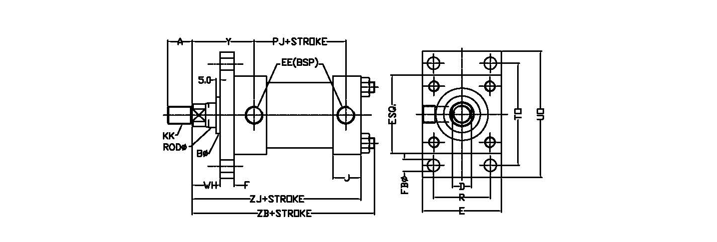 Front Flange Mounting (MF1)