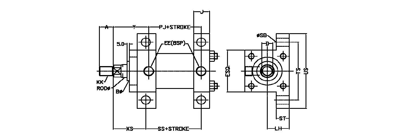 Front Flange Mounting (MF1)